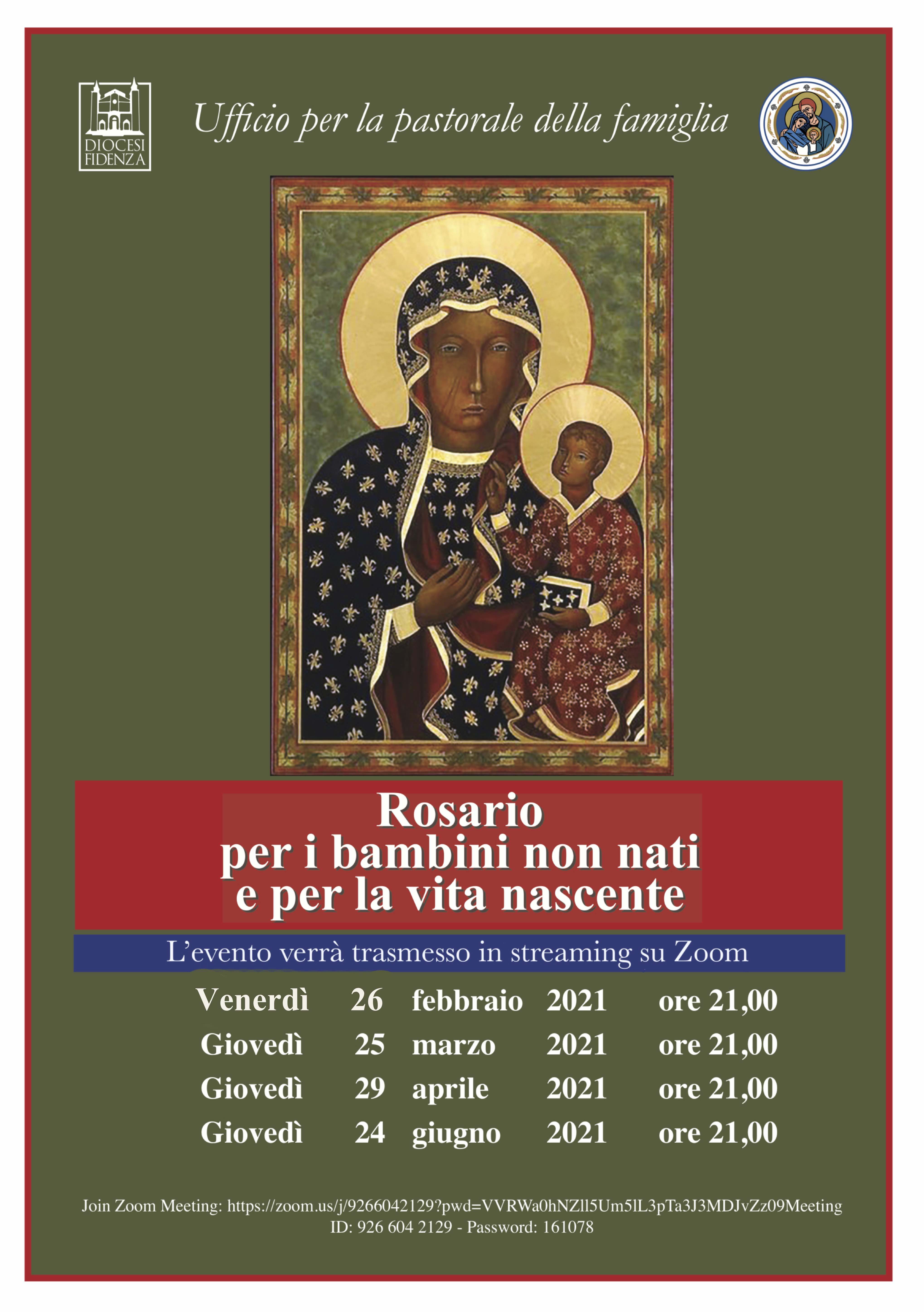 rosario per i bambini non nati 2021 2