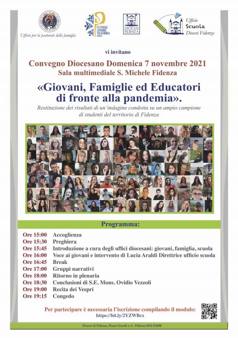 7 novembre, convegno diocesano sul tema: “Giovani, famiglie ed educatori di fronte alla pandemia”