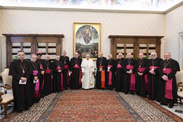 I Vescovi dell&#039;Emilia Romagna in udienza con Papa Francesco