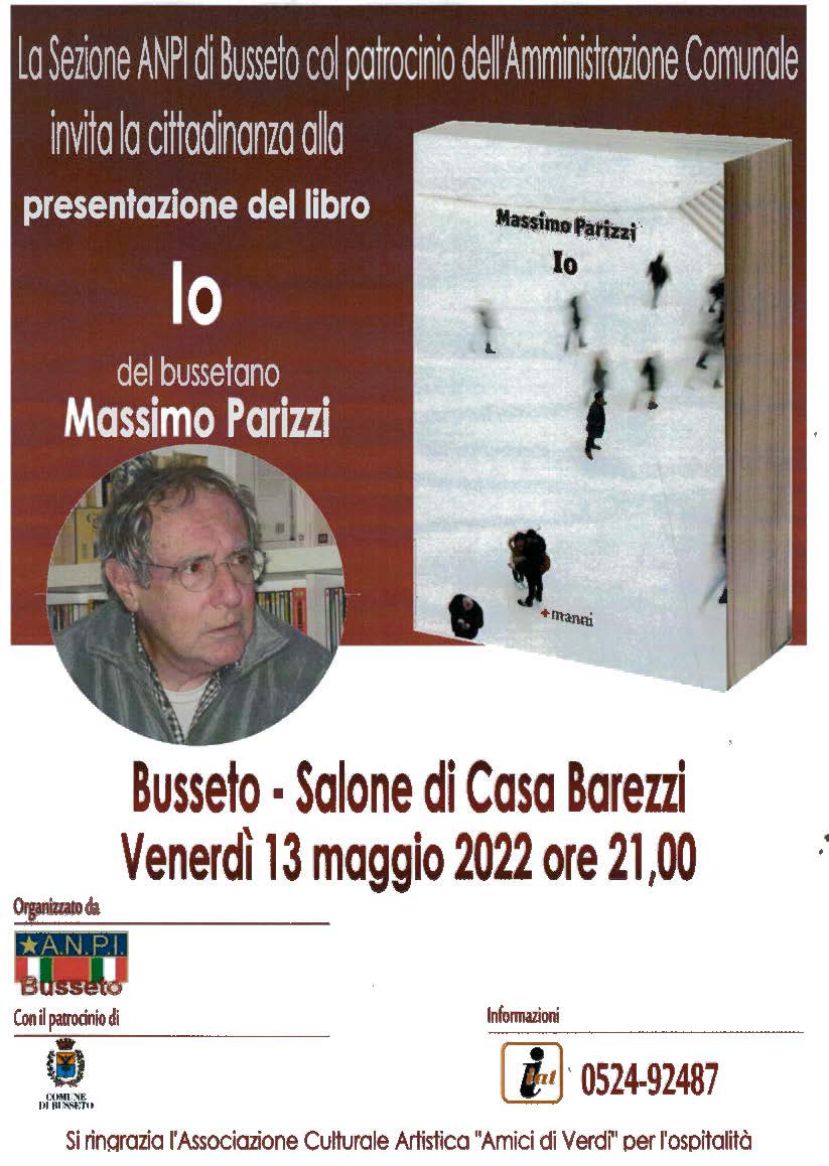 Busseto, presentazione del libro &quot;Io&quot; di Massimo Parizzi