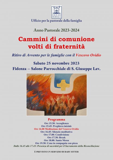 Fidenza: sabato 25 novembre ritiro di Avvento per famiglie