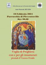 Sabato 10 febbraio in preghiera con gli innamorati a Pieveottoville