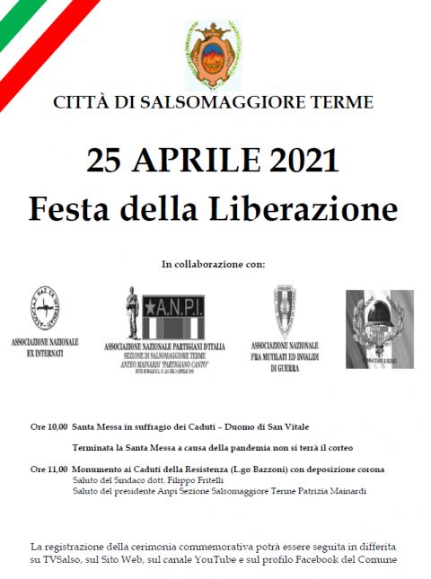 Festa della Liberazione: le iniziative a Salsomaggiore