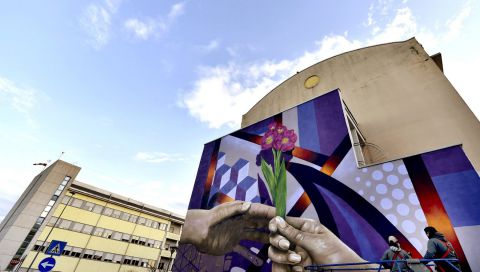 All&#039;ospedale di Vaio il murale della speranza