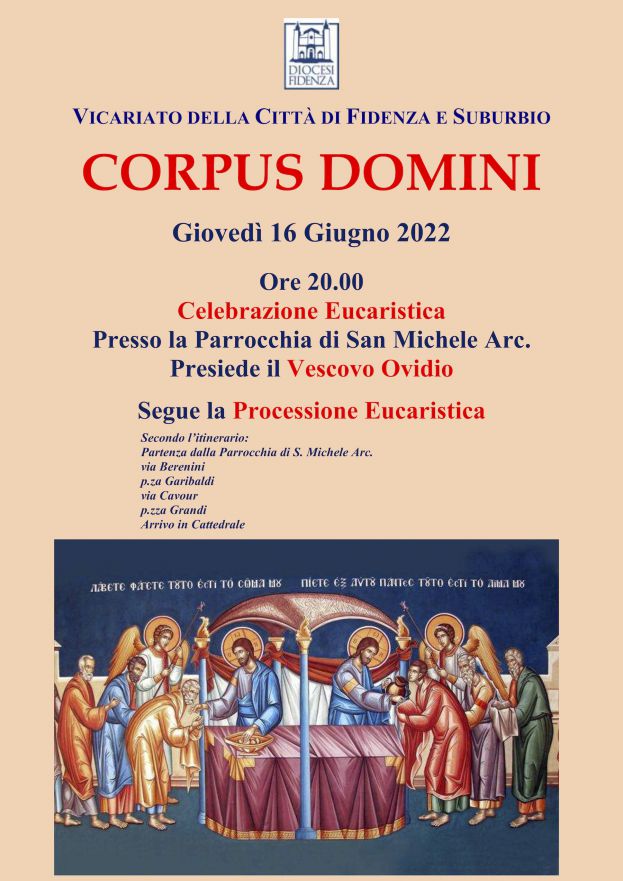 Corpus Domini: celebrazione eucaristica e processione