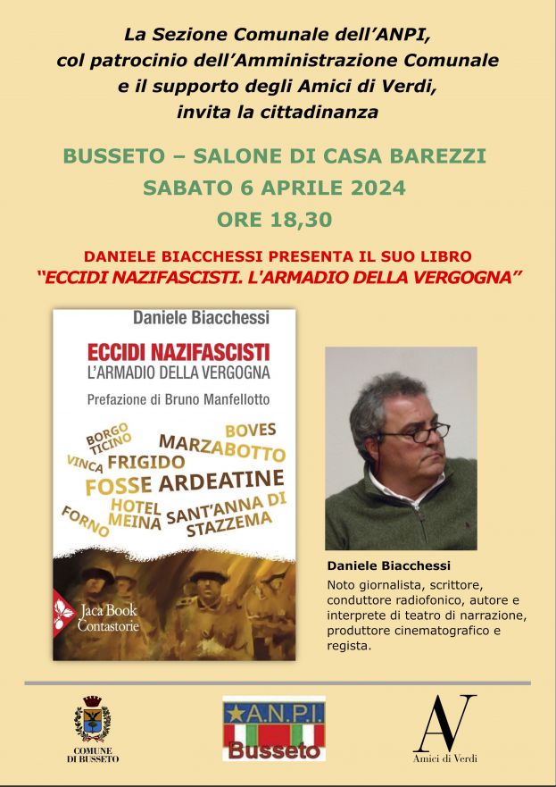 Daniele Biacchessi presenta il suo ultimo libro a Busseto