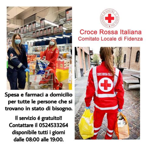 Riprende la consegna a domicilio di spesa e farmaci grazie ai volontari della Croce Rossa di Fidenza