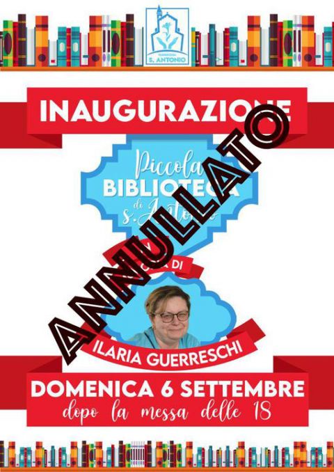 Inaugurazione della piccola biblioteca in memoria di Ilaria Guerreschi &quot;RIMANDATA&quot;